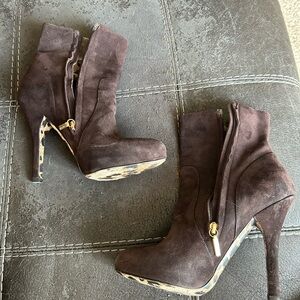 Dolce & Gabbana Dark Brown Heeled Boots